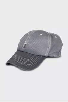 Gray cap with tag
