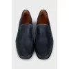 Men's blue leather loafers