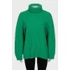 Oversized wool turtleneck sweater
