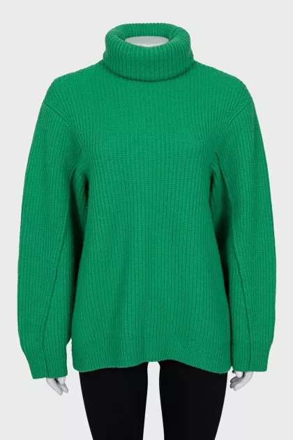 Oversized wool turtleneck sweater