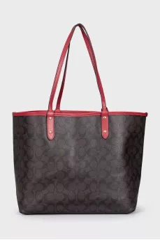 Double-sided leather bag
