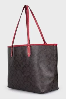 Double-sided leather bag