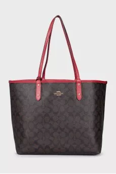 Double-sided leather bag