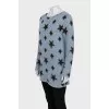 Blue sweater with star print