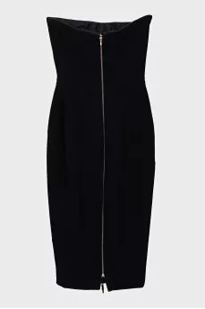 Off-the-shoulder dress with a zipper