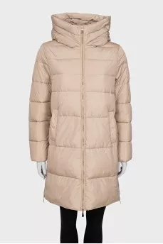 Beige down jacket with tag