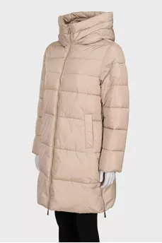 Beige down jacket with tag