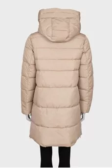 Beige down jacket with tag