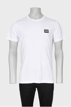 Men's T-shirt with a metal logo