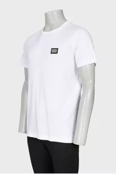 Men's T-shirt with a metal logo