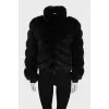 Black fur coat