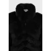 Black fur coat