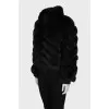 Black fur coat