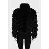 Black fur coat