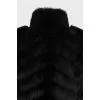 Black fur coat