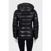Fitted down jacket with gold-tone hardware