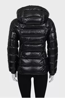 Fitted down jacket with gold-tone hardware