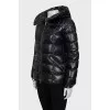 Fitted down jacket with gold-tone hardware