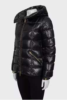 Fitted down jacket with gold-tone hardware