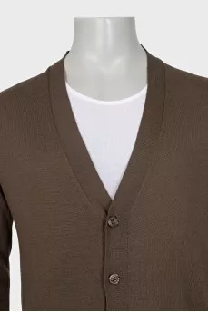 Men's green cardigan