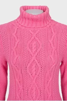Pink knitted sweater