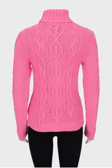 Pink knitted sweater