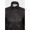 Green leather jacket