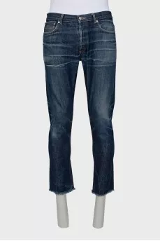 Men's cropped mid-rise jeans