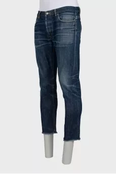 Men's cropped mid-rise jeans