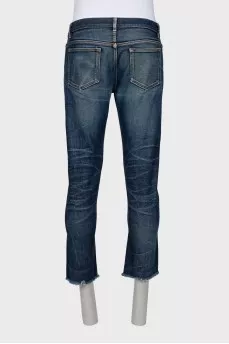 Men's cropped mid-rise jeans