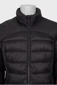 Men's black jacket with a high collar