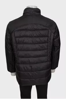 Men's black jacket with a high collar