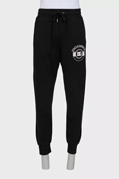 Men's logo drawstring track pants