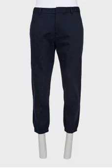 Men's tapered trousers with monogram