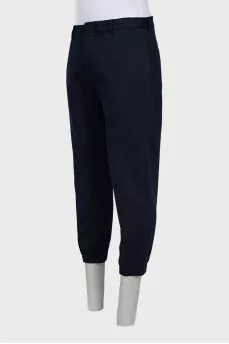 Men's tapered trousers with monogram