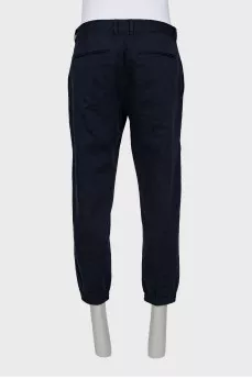 Men's tapered trousers with monogram