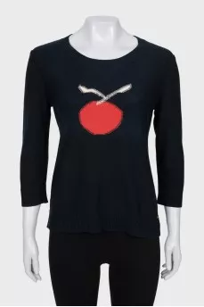 3/4 sleeve jumper with print