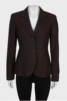 Fitted jacket with patch pockets