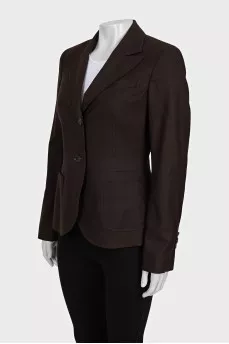 Fitted jacket with patch pockets