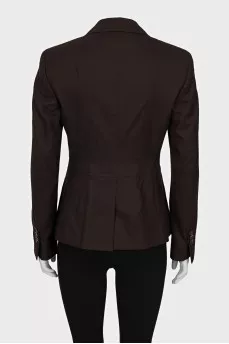 Fitted jacket with patch pockets