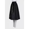Black skirt with a relief pattern