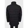 Men's black down jacket with patch pockets