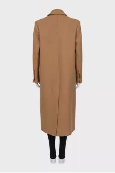 Straight-cut wool coat