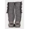Gray knitted boots