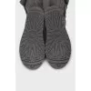 Gray knitted boots