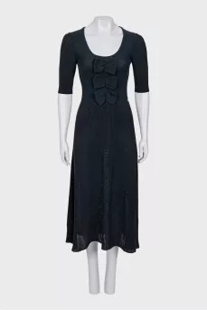Knitted dress with bows