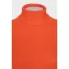 Orange turtleneck with a cutout back