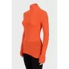 Orange turtleneck with a cutout back