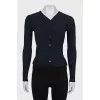 Cropped, fitted cardigan
