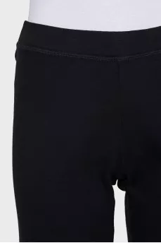 Black sweatpants with elastic waistband